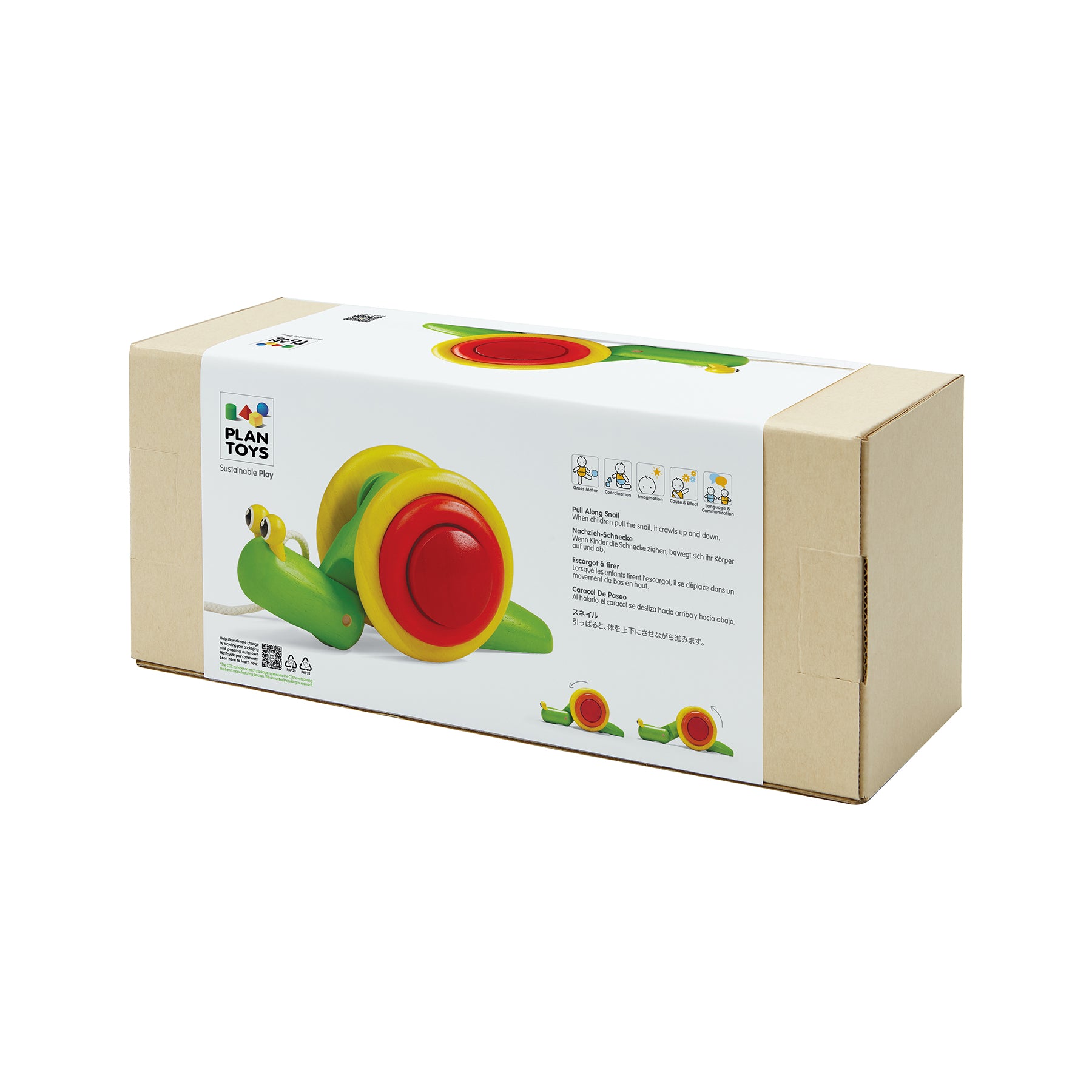 Wooden Pull Along Toy Snail