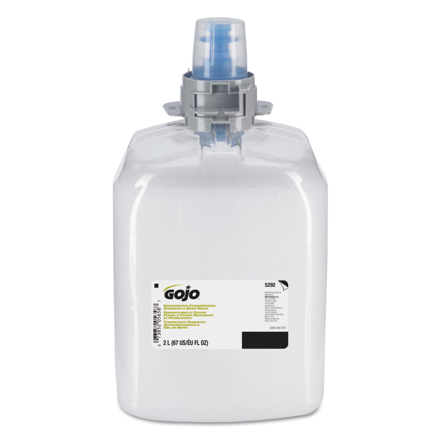 Botanical Scent - 67.6 fl oz (2 L) - Pump Bottle Dispenser - Body, Hair - Clear - Moisturizing - Bio-based - 2 / Carton