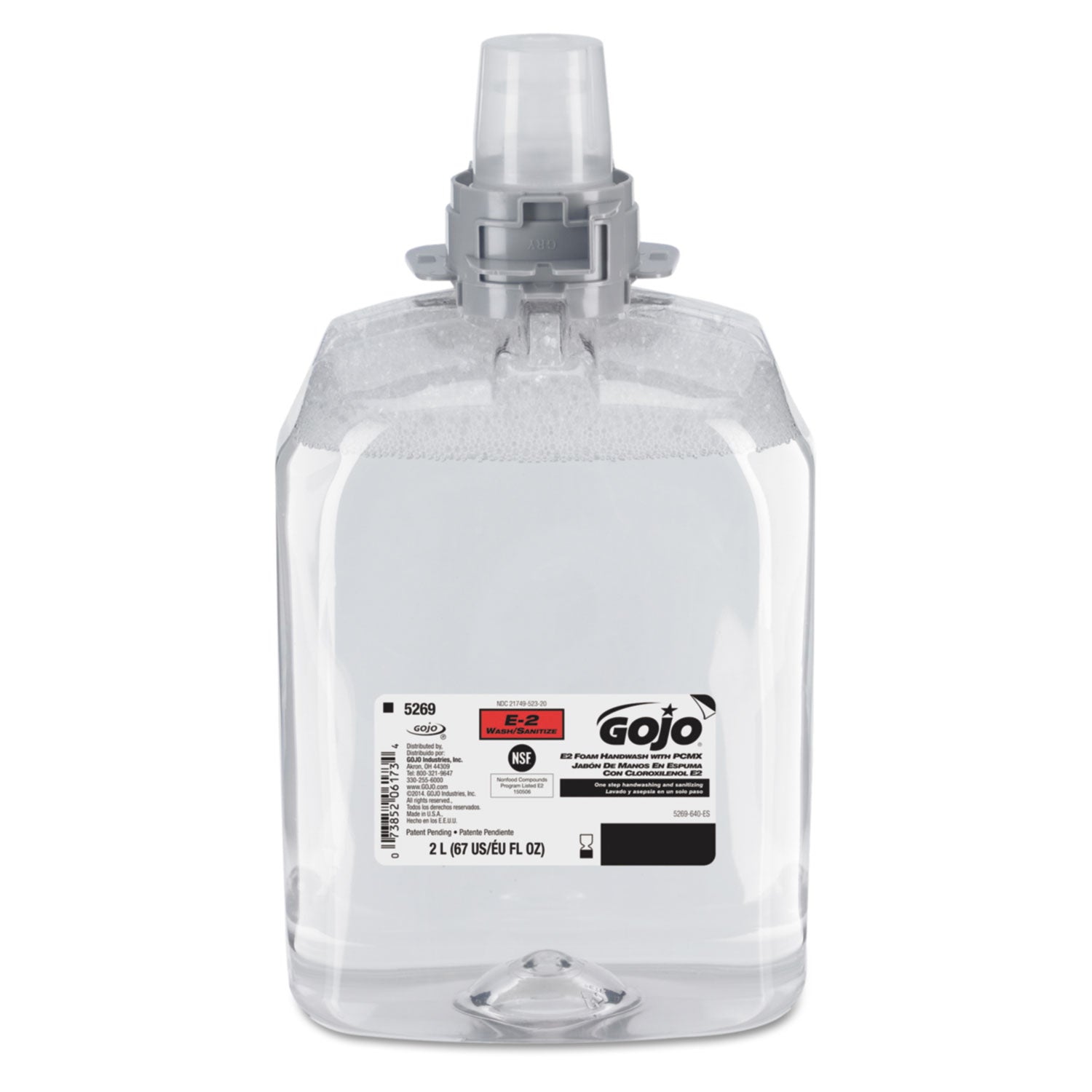 Light Floral Scent - 2.11 quart - Push-Style Dispenser - Oil Remover, Soil Remover, Grease Remover - Hand, Food Processing Industry - Clear - Dye-free, Fragrance-free - 1 Carton