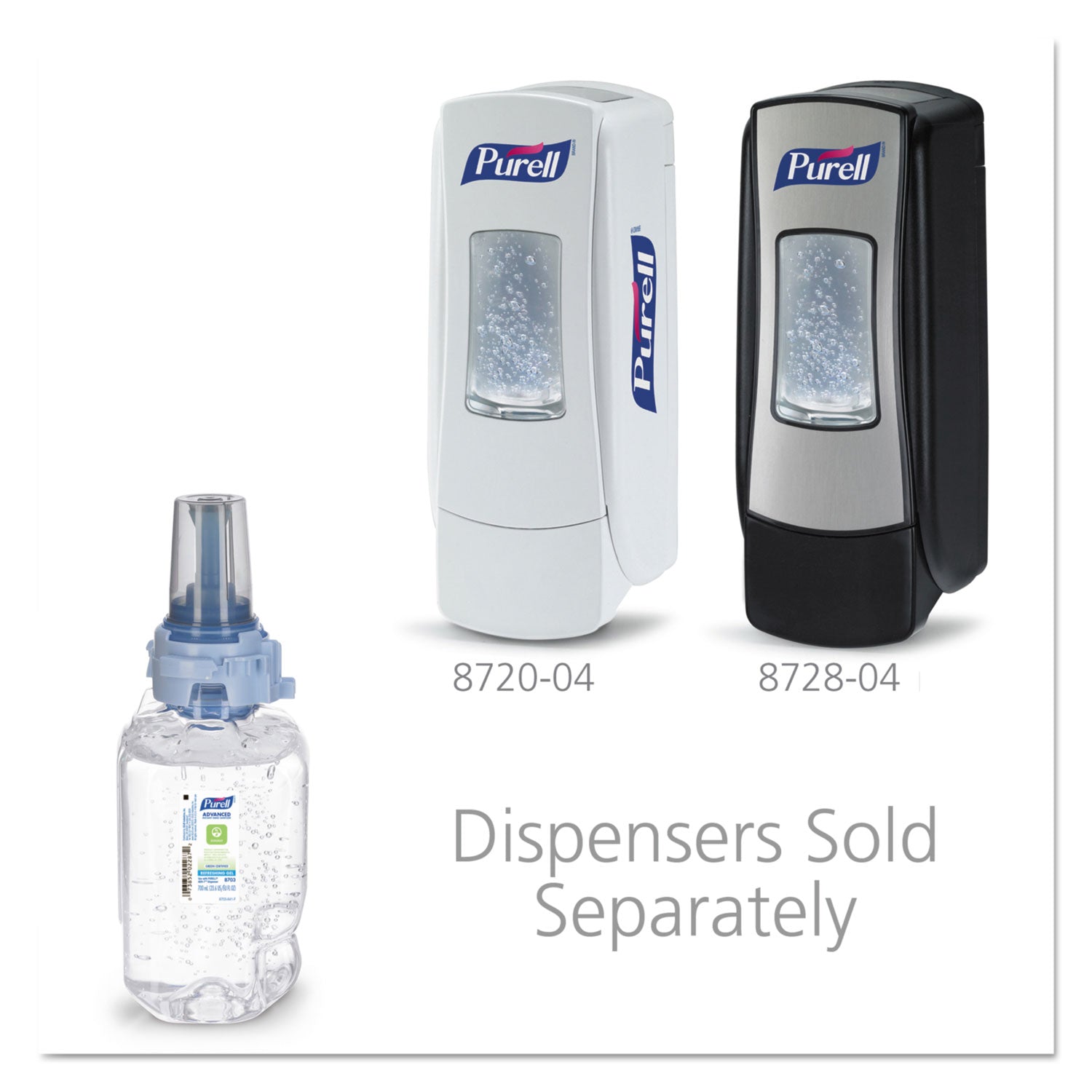 PURELL Hand Sanitizer Gel Refill, Fragrance-Free, 23.67 fl oz, Push Pump, Clear, Bio-based, 4/Carton