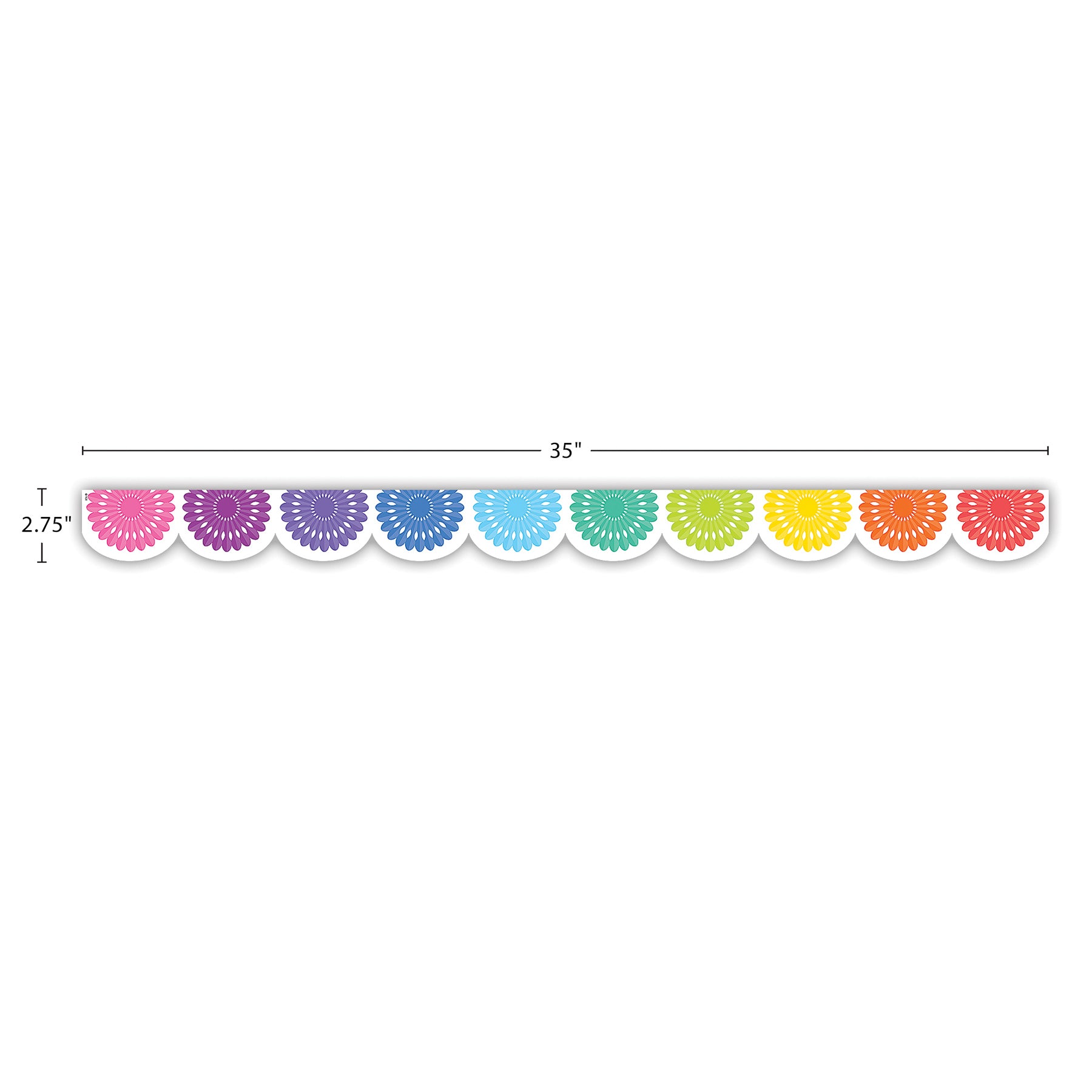 Colorful Fiesta Die-Cut Border Trim, 35 Feet