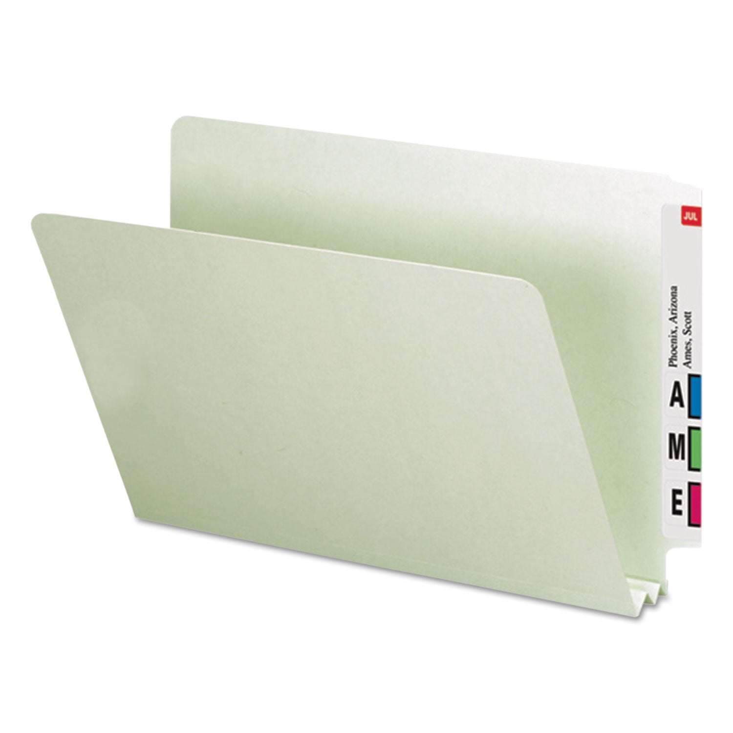 Smead Straight Tab Cut Legal Recycled End Tab File Folder - 8 1/2" x 14" - 2" Expansion - End Tab Location - 25 pt. - 2 Plys - Pressboard - Gray, Green - Heavy Duty - 100% Recycled - 25 / Box