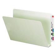Smead Straight Tab Cut Legal Recycled End Tab File Folder - 8 1/2" x 14" - 2" Expansion - End Tab Location - 25 pt. - 2 Plys - Pressboard - Gray, Green - Heavy Duty - 100% Recycled - 25 / Box