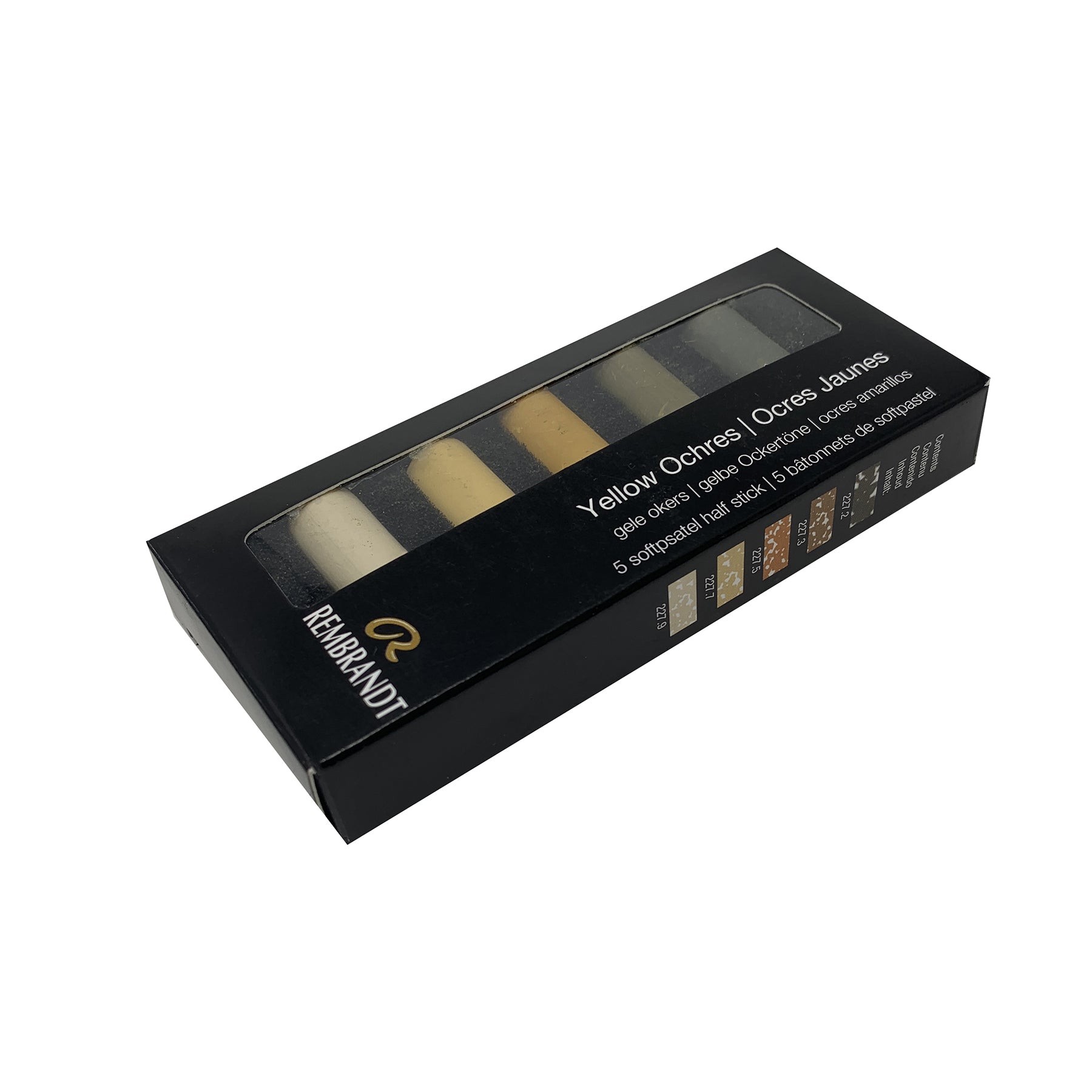 Soft Pastels Micro Sets, 5 Half Sticks, Yellow Ochres