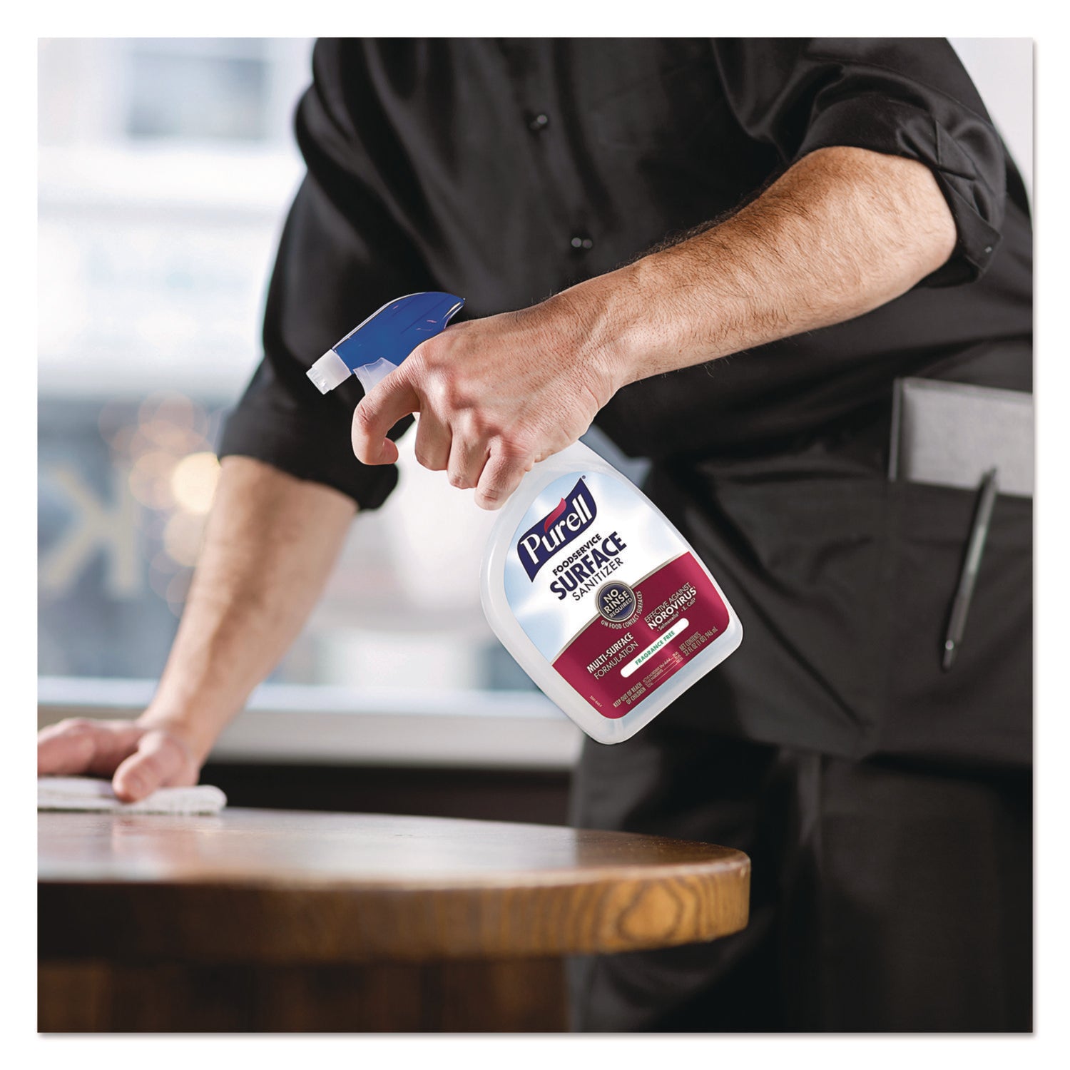 Ready-To-Use - 128 fl oz (4 quart) - Disinfectant, Unscented, Residue-free, Fragrance-free - Clear Bottle - 1 Each
