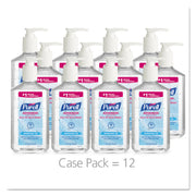 PURELL&reg; Hand Sanitizer Gel - Clean Scent - 12 fl oz - Pump Bottle Dispenser - Multipurpose - Moisturizing - Clear - Triclosan-free, Paraben-free, Phthalate-free - 12 / Carton