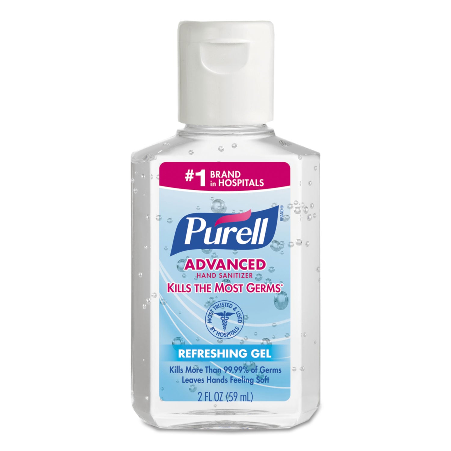 9605-24 Purell 2 Oz. Advanced Hand Sanitizer Refreshing Gel Flip Cap