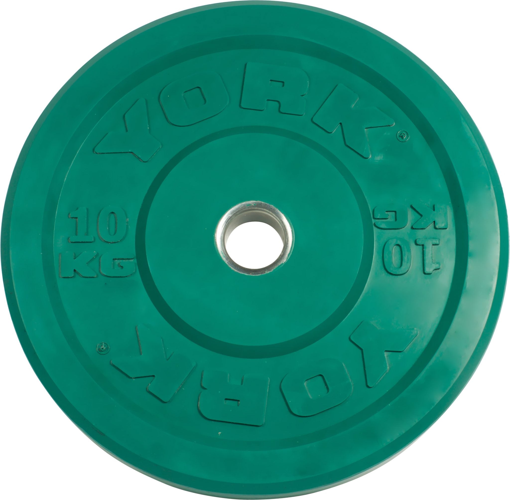 YORK USA 10 KG Green Rubber Training Bumper Plate