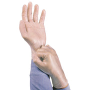 34-725-M Ansell Dura-Touch Disposable Gloves,525432,Clear,Powder-Free Vinyl,3 Mil,Size M
