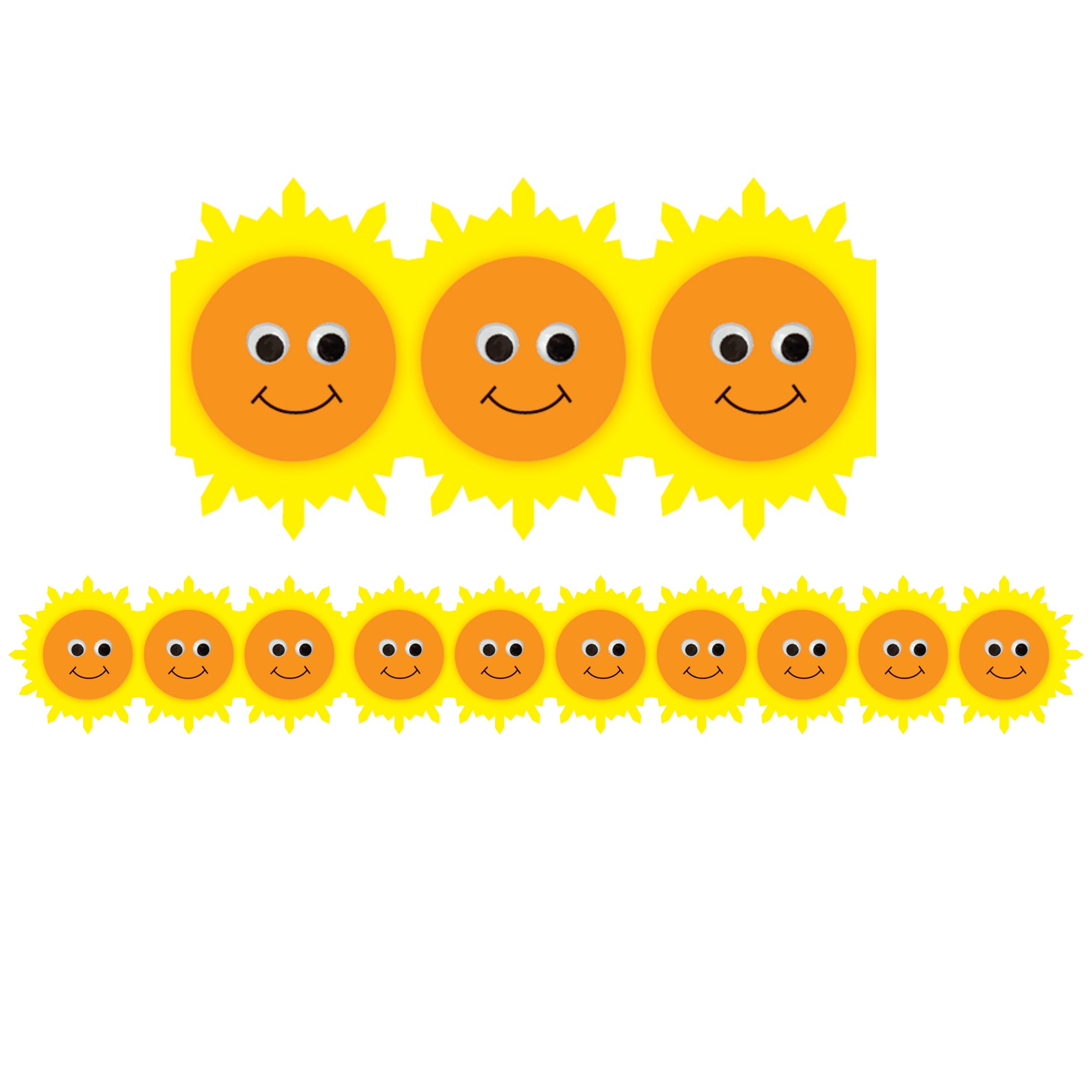 Border - 12 Strips Ea. 3"x36" - Happy Suns Die-Cut