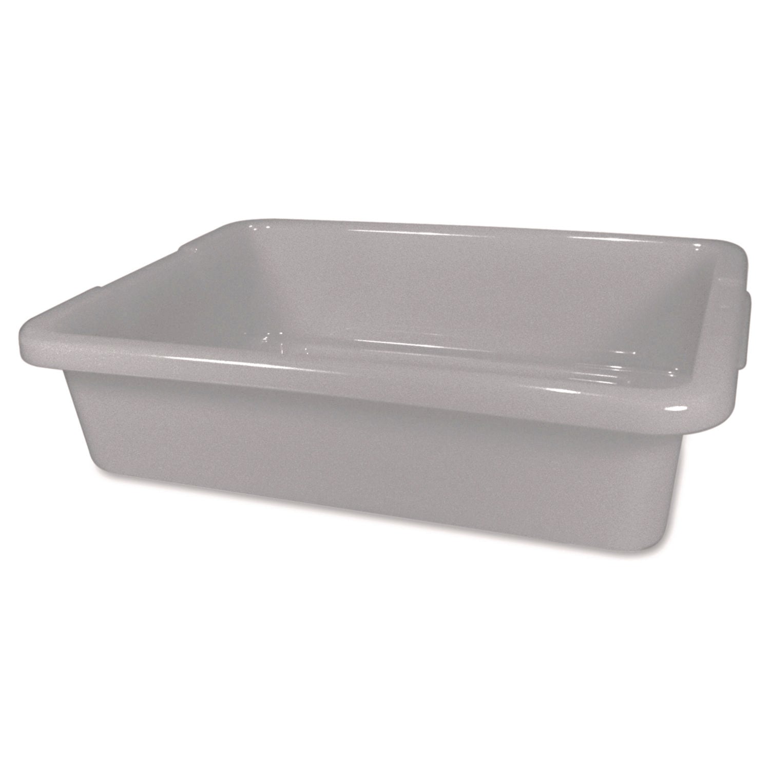 Rubbermaid Commercial 4.6G Bus/Utility Box - Dishwasher Safe - Gray - Plastic Body - 1 Each