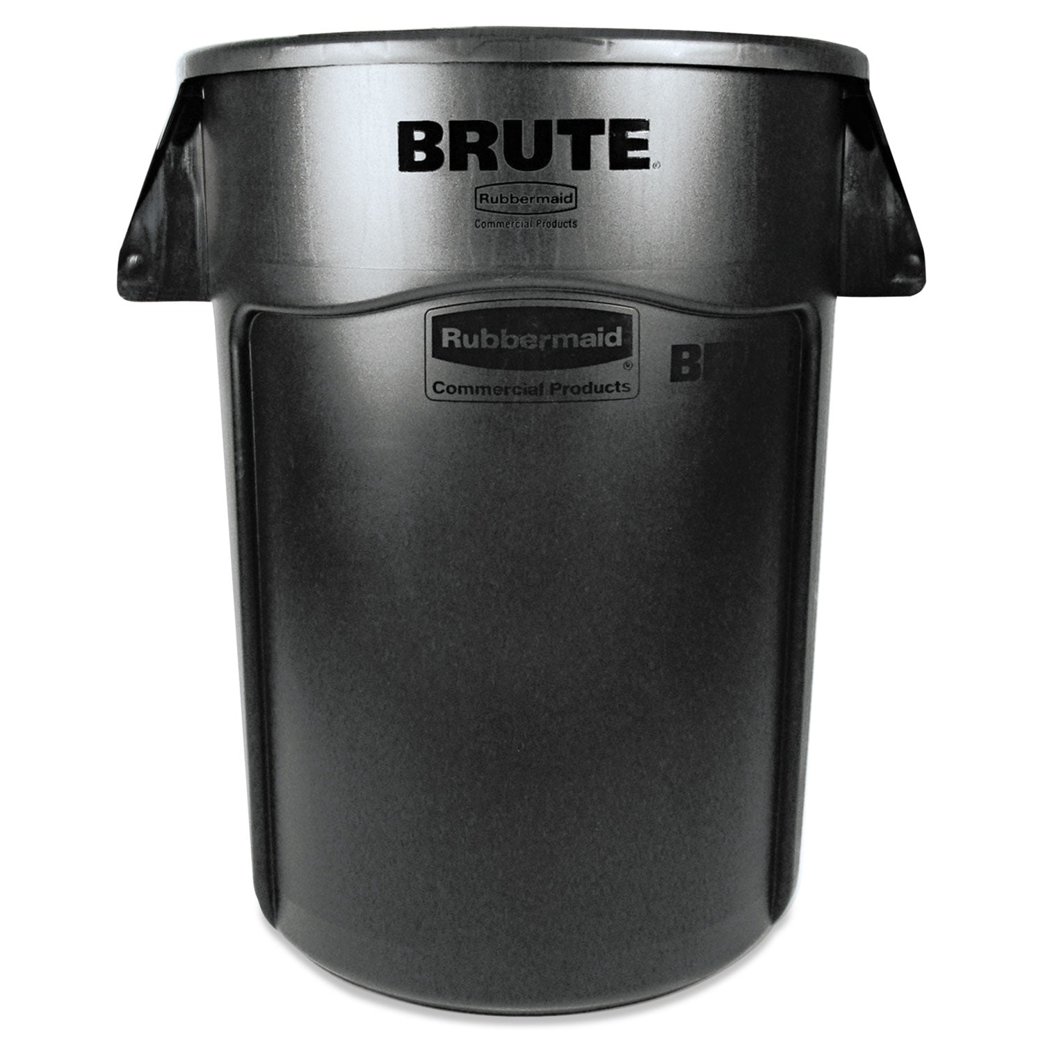 Rubbermaid Commercial Brute 44-Gallon Vented Utility Container - 44 gal Capacity - Round - Handle, Heavy Duty, Reinforced, UV Coated, Damage Resistant, Warp Resistant, Water Resistant - 31.5" Height x 24" Diameter - Plastic - Black - 1 Each