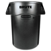 Rubbermaid Commercial Brute 44-Gallon Vented Utility Container - 44 gal Capacity - Round - Handle, Heavy Duty, Reinforced, UV Coated, Damage Resistant, Warp Resistant, Water Resistant - 31.5" Height x 24" Diameter - Plastic - Black - 1 Each