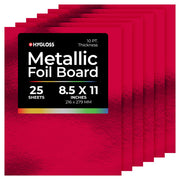 Metallic Foil Board - 25 ct., 8.5"x11", Red
