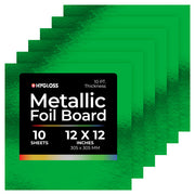Metallic Foil Board - 10 ct., 12"x12", Green