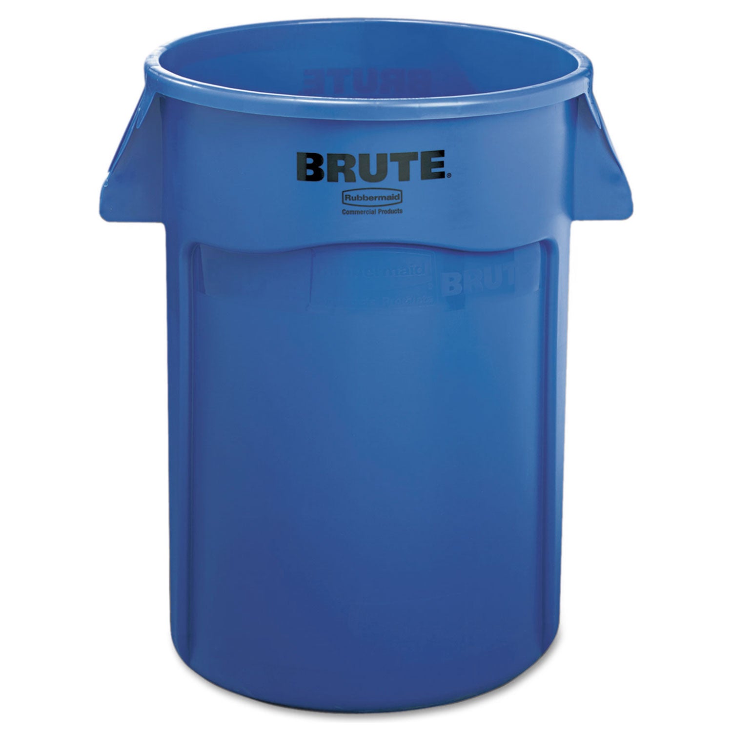 Rubbermaid Commercial Brute 44-Gallon Vented Utility Container - 44 gal Capacity - Round - Handle, Heavy Duty, Reinforced, UV Coated, Damage Resistant, Warp Resistant, Water Resistant - 31.5" Height x 24" Diameter - Plastic - Blue - 1 Each