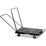 Folding Handle - 250 lb Load Capacity - 4 Casters - 3" Caster Size - High-density Polyethylene (HDPE) - 20.50" Width x 32.50" Height - Gray, Black - 1 Each