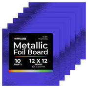 Metallic Foil Board - 10 ct., 12"x12", Dk. Blue