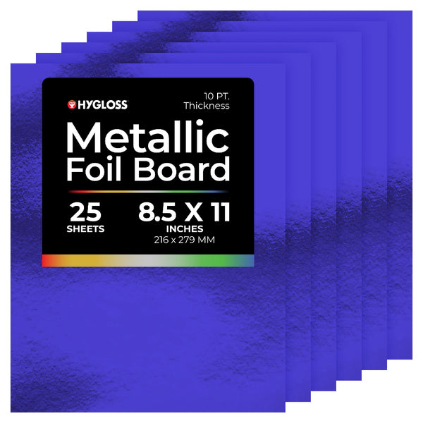 Metallic Foil Board - 25 ct., 8.5"x11", Dk. Blue