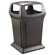 Hinged Lid - 45 gal Capacity - Rectangular - Durable, Chemical Resistant - 41.5" Height x 24.9" Width x 24.9" Depth - Black - 1 Each