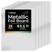 Metallic Foil Board - 25 ct., 8.5"x11", Silver