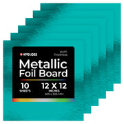 Metallic Foil Board - 10 ct., 12"x12", Lt. Blue