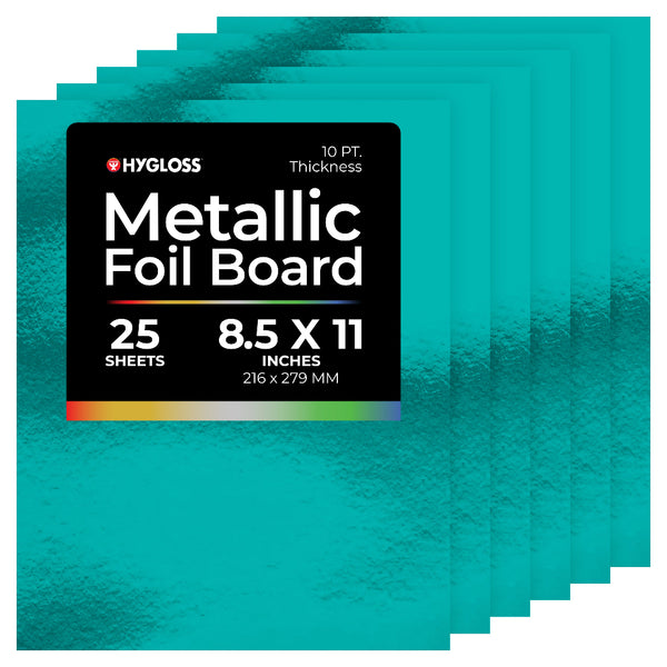 Metallic Foil Board - 25 ct., 8.5"x11", Lt. Blue