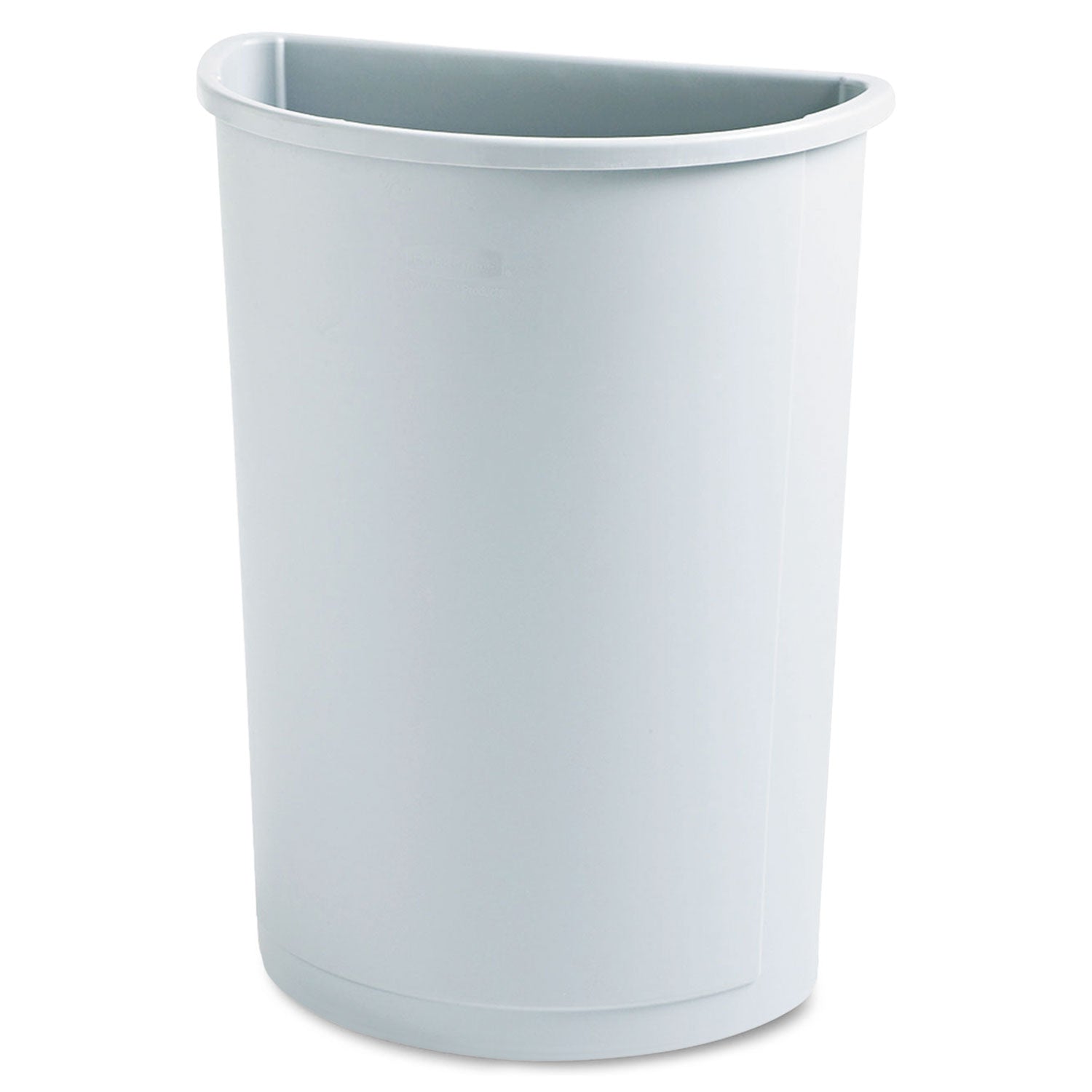 Rubbermaid Commercial Half Round Wastebaskets - 21 gal Capacity - Semicircular - 28.6" Height x 12" Width x 21" Depth - Gray - 1 Each