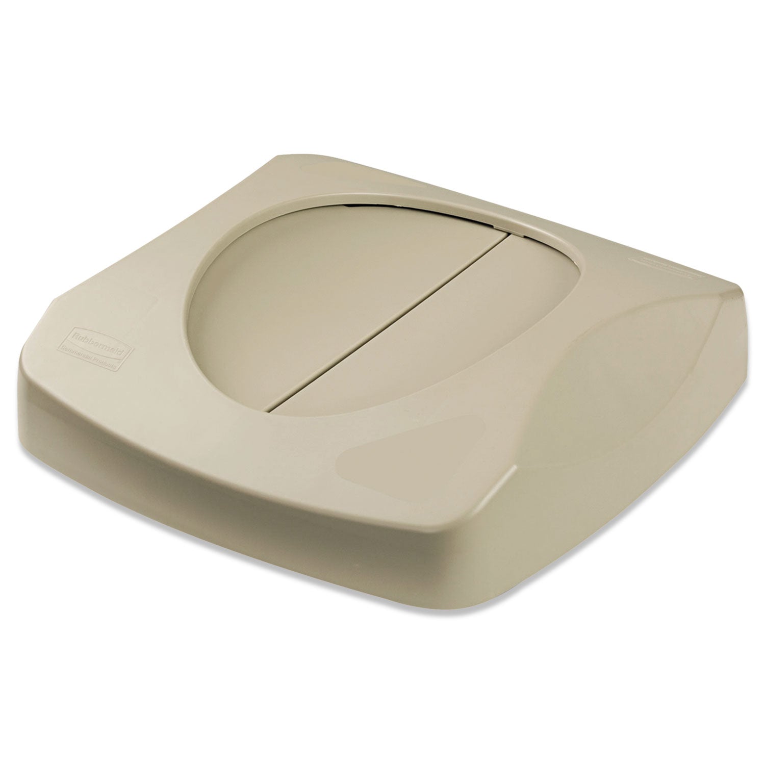 Rubbermaid Commercial Untouchable Swing Top Lid - Beige - 1 Each