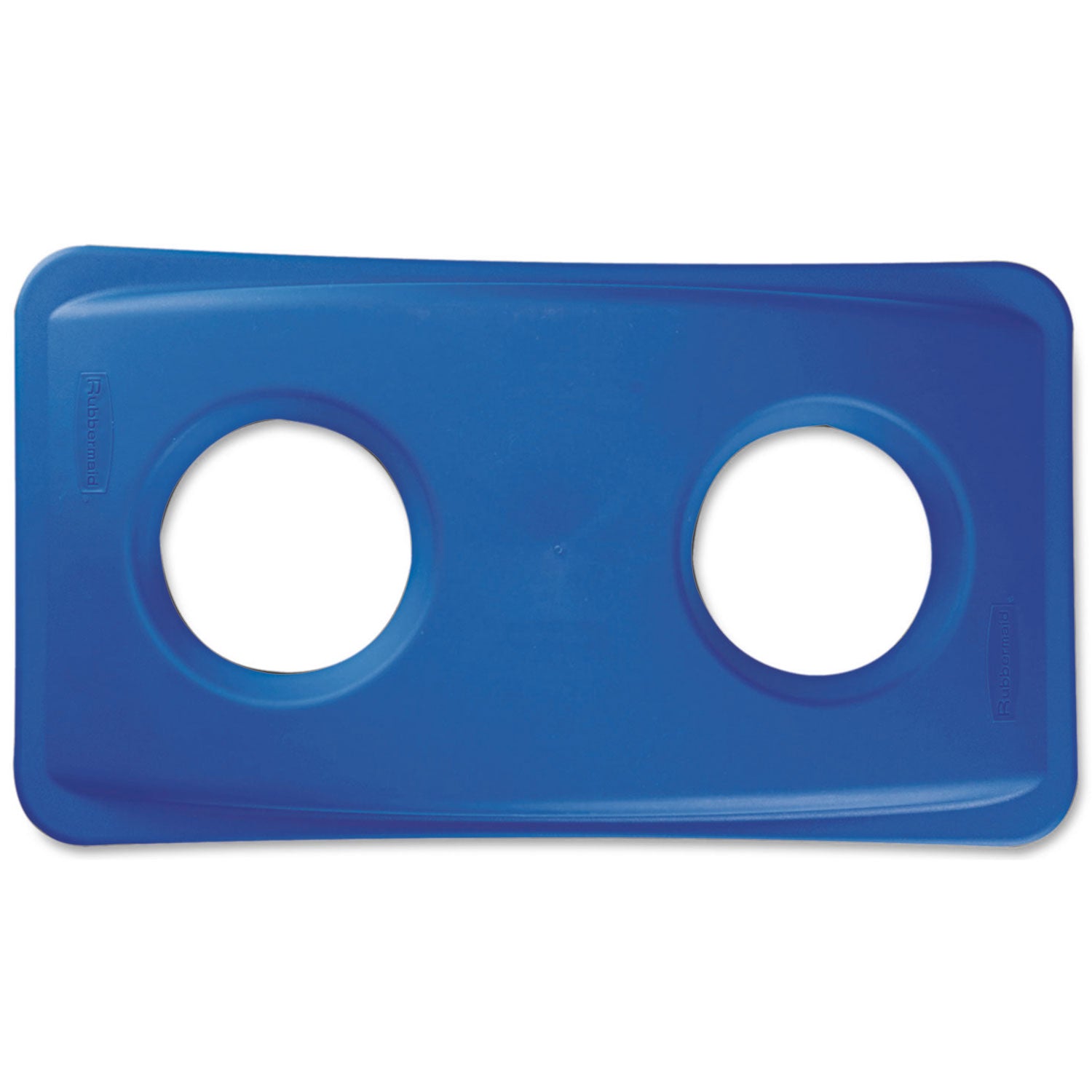 Rubbermaid Commercial Slim Jim Bottle/Can Recycling Top - Rectangular - Blue - 1 Each