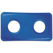 Rubbermaid Commercial Slim Jim Bottle/Can Recycling Top - Rectangular - Blue - 1 Each