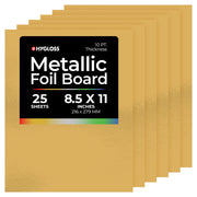Metallic Foil Board - 25 ct., 8.5"x11", Dull Gold