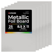 Metallic Foil Board - 10 ct., 12"x12", Dull Silver
