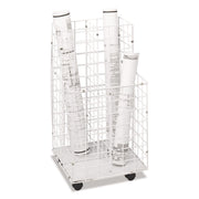 Roll File Wire 4 Tube Wht