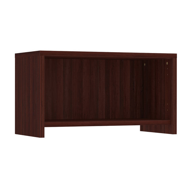 OfficeSource Laminate Wall Mounted Open Hutch - 31"W - Mahogany