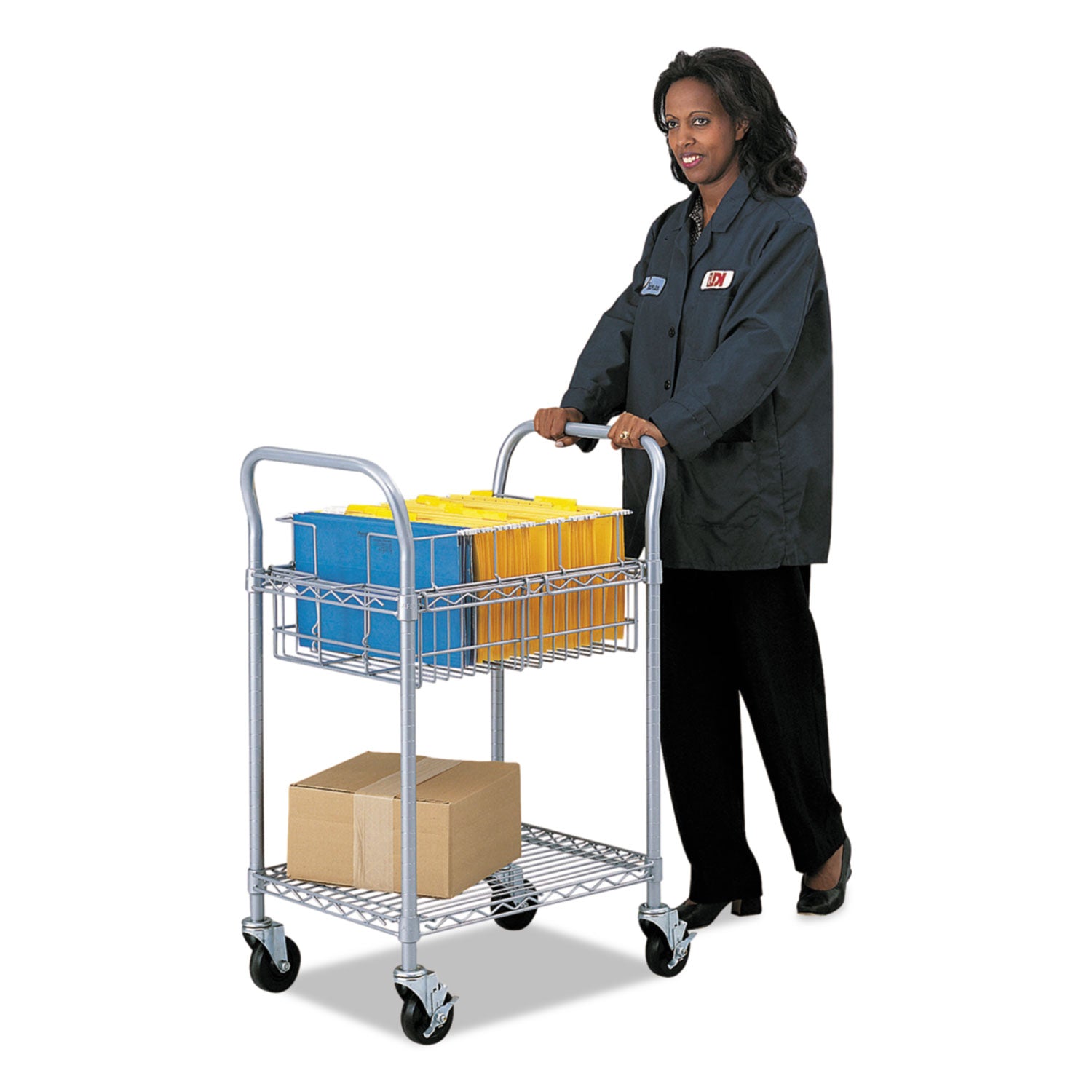 Cart Wire Mail 24 Wide Gry
