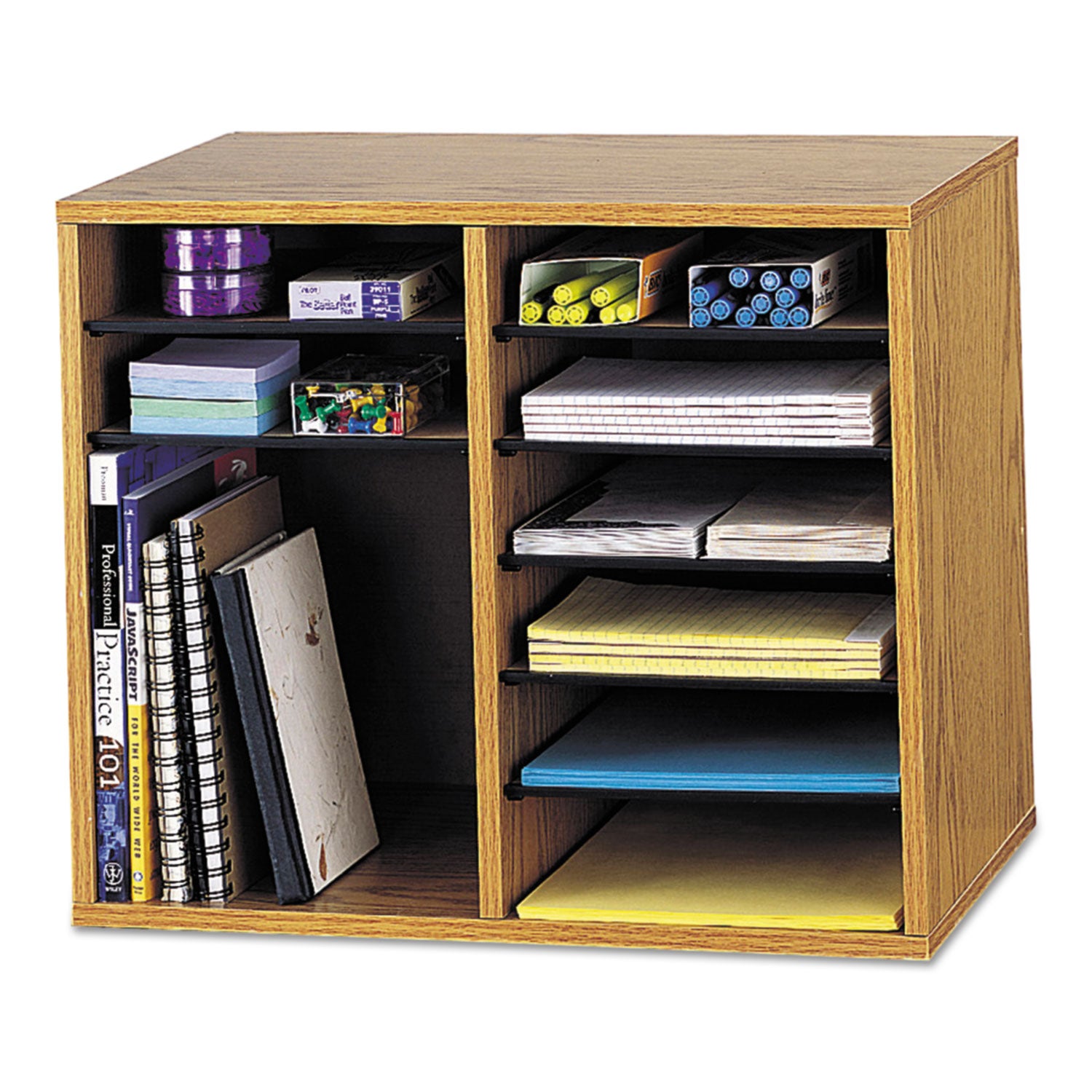 Orgnzr Wood Adj 12 Comp Mok
