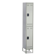 Locker Steel Double Tier Gray