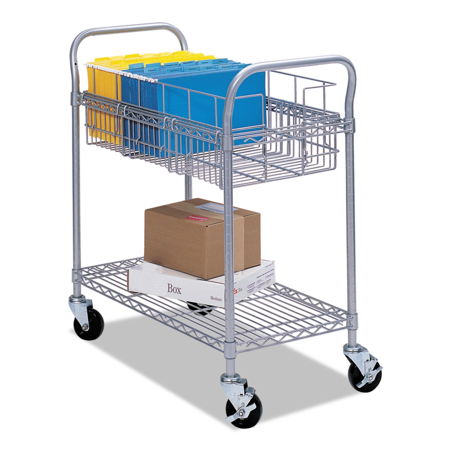 Cart Wire Mail 24 Wide Gry