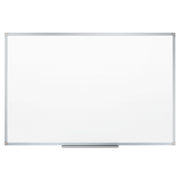 Mead Basic Dry-Erase Board - 72.6" (6.1 ft) Width x 48.6" (4.1 ft) Height - White Melamine Surface - Silver Aluminum Frame - Durable, Marker Tray - 1 Each