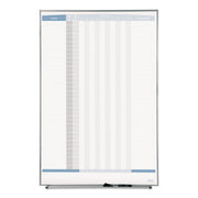 34" Board Height x 23" Board Width - White Natural Cork Surface - Magnetic, Durable - Silver Frame - 1 Each