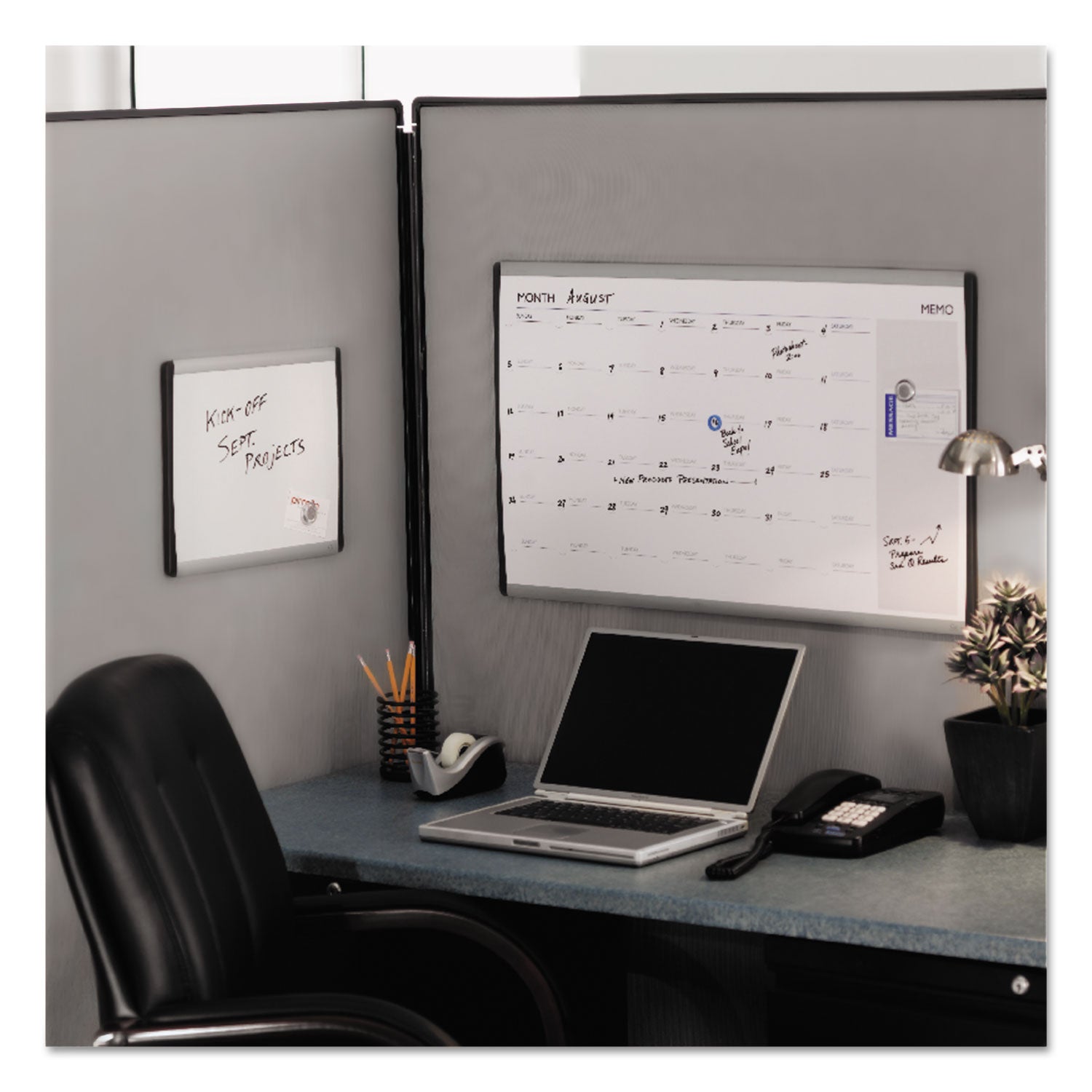 Quartet Arc Cubicle Magnetic Whiteboard - 24" (2 ft) Width x 14" (1.2 ft) Height - White Painted Steel Surface - Silver Aluminum Frame - Horizontal - Magnetic - Durable, Flexible, Smooth Surface, Smooth Surface - 1 Each
