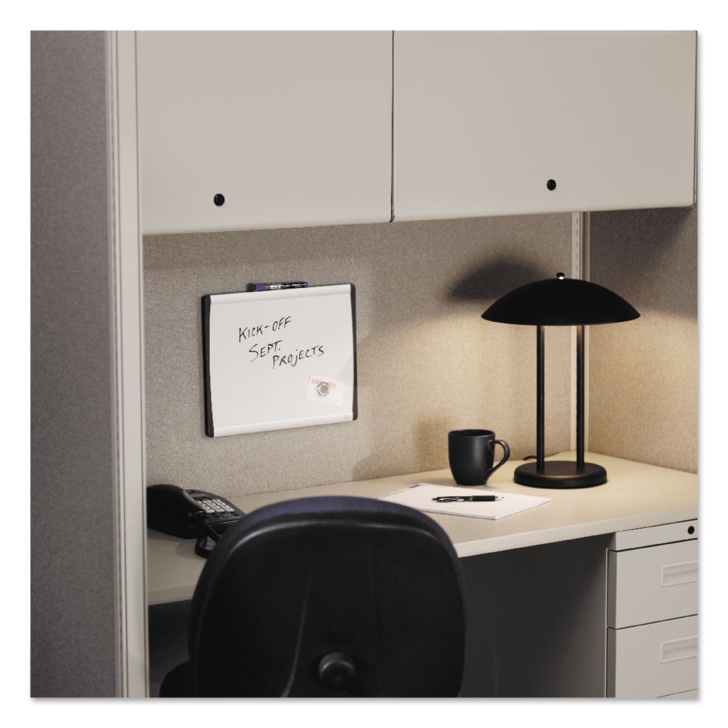 Quartet Arc Cubicle Magnetic Whiteboard - 24" (2 ft) Width x 14" (1.2 ft) Height - White Painted Steel Surface - Silver Aluminum Frame - Horizontal - Magnetic - Durable, Flexible, Smooth Surface, Smooth Surface - 1 Each