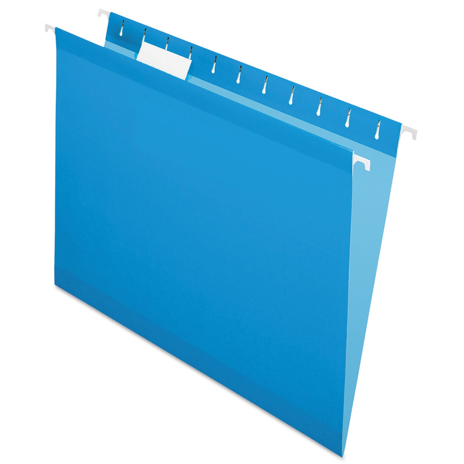 Pendaflex 1/5 Tab Cut Letter Recycled Hanging Folder - 8 1/2" x 11" - Blue - Reinforced - 10% Recycled - 25 / Box