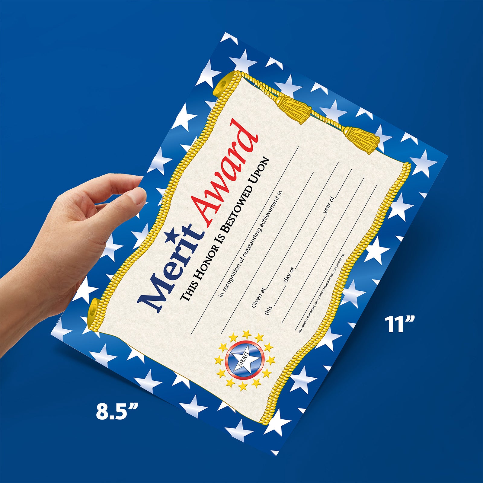 Merit Award Certificate, 8.5" x 11", Pack of 30