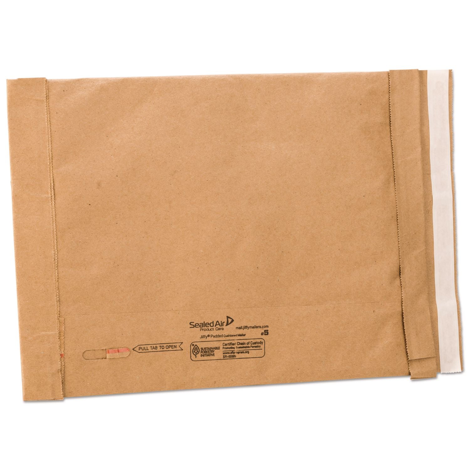 Jiffy Mailer Padded Self-seal Mailers, #5, 10.5" x 16", Natural Kraft/Satin Gold, Self-sealing Flap, 25/Carton
