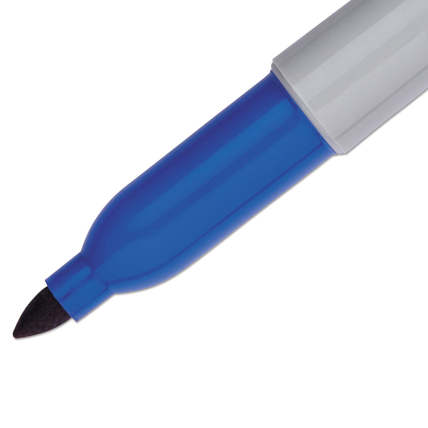 Sharpie Permanent Marker, Bold/Fine Point, Blue Ink, 1 Dozen