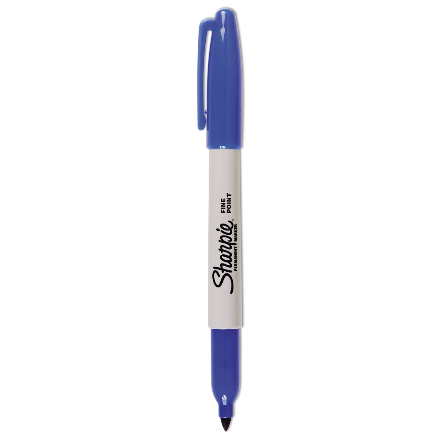 Sharpie Permanent Marker, Bold/Fine Point, Blue Ink, 1 Dozen