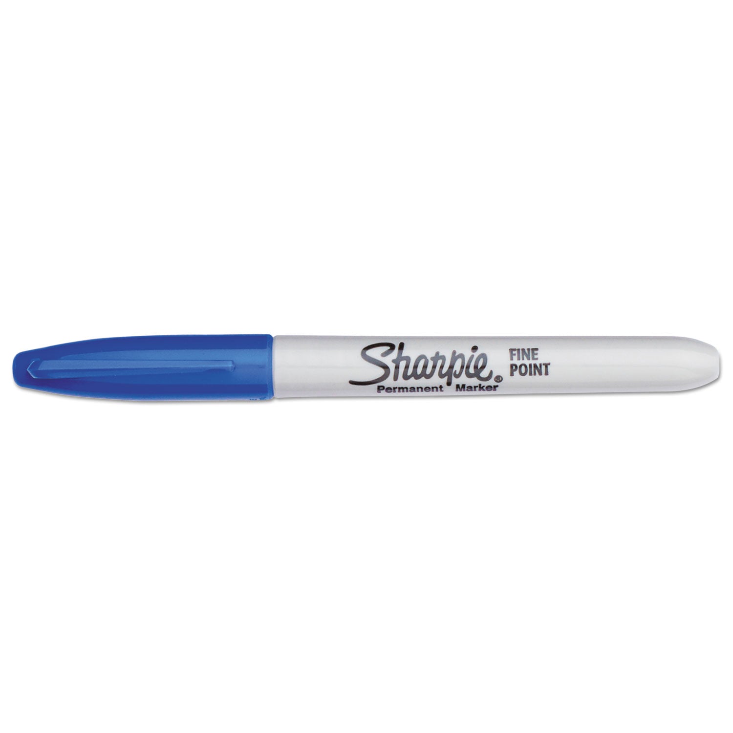 Sharpie Permanent Marker, Bold/Fine Point, Blue Ink, 1 Dozen