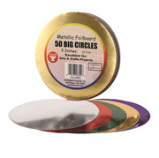 Circles - 5", 50 ct., Metallic foil board